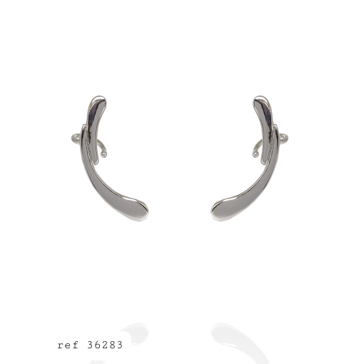 Pb Ouro Branco Ear Cuff Liso Piercing Fake Youcom