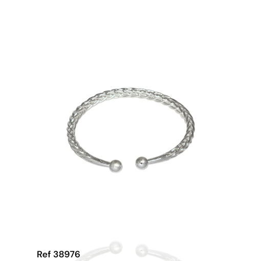Bracelete Prata Trançado "Coleção Águia"