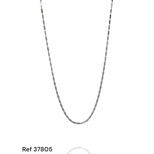 Choker Ouro Branco Elos Retângulos Pequenos