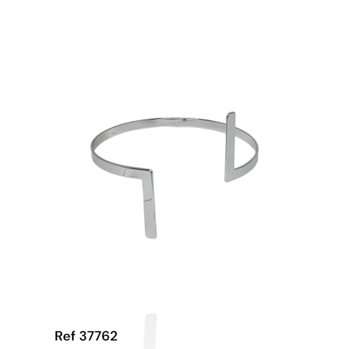 Bracelete Ouro Branco 2 Fios Lisos