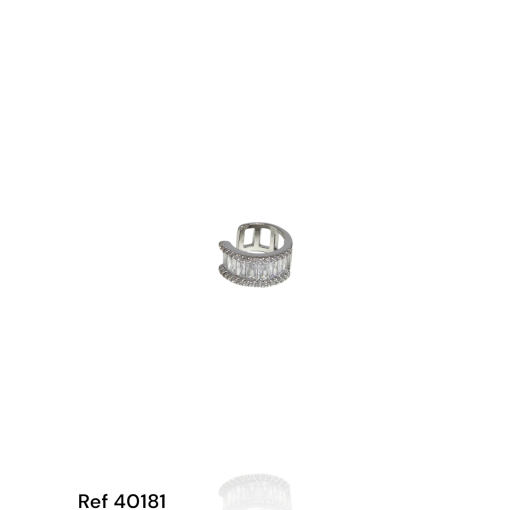 Piercing Ouro Branco Baguetes Cristal MZ Ternura