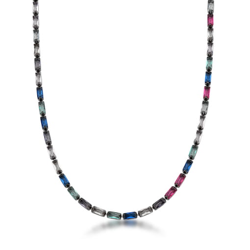 CHOKER COM ZIRCÔNIAS EM FORMATO DE BAGUETES