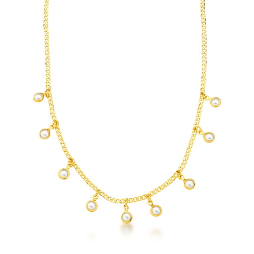 CHOKER DOURADA DE PÉROLAS