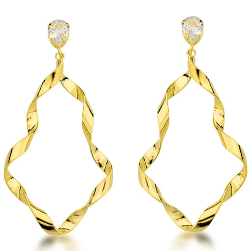 BRINCO DOURADO COM ZIRCÔNIA