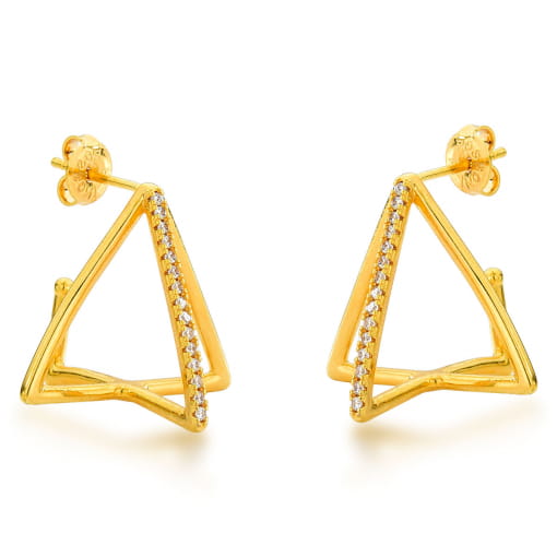 BRINCO DOURADO COM ZIRCÔNIAS