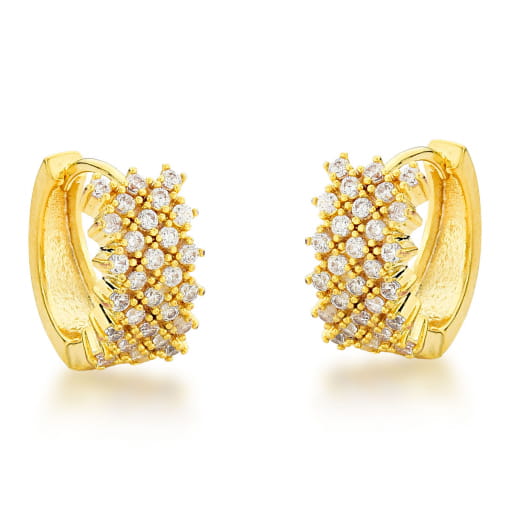 ARGOLA DE CLIQUE CRAVEJADA COM ZIRCONIAS