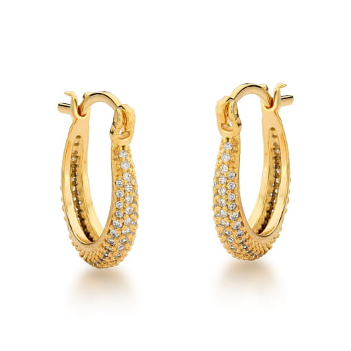 ARGOLA DE CLIQUE CRAVEJADA COM ZIRCONIA