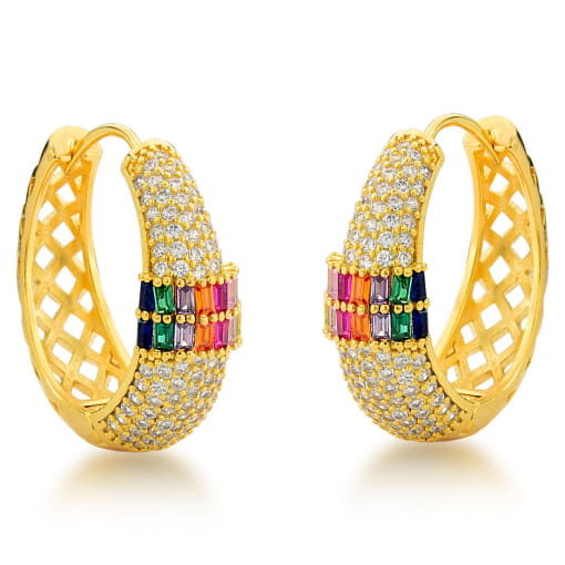 ARGOLA DE CLIQUE CRAVEJADA COM ZIRCONIAS