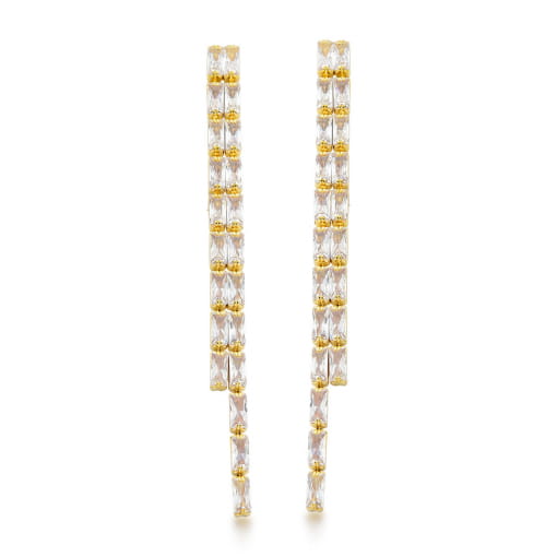 MAXI BRINCO DOURADO COM ZIRCÔNIAS
