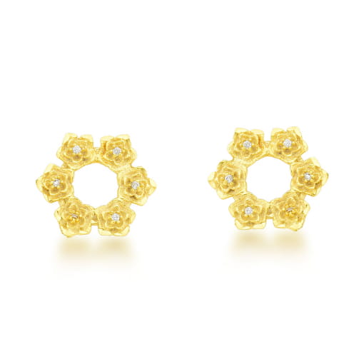 BRINCO DE FLOR DOURADO PEQUENO