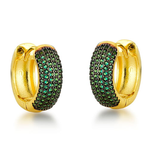 ARGOLA DE CLIQUE CRAVEJADA COM ZIRCONIA