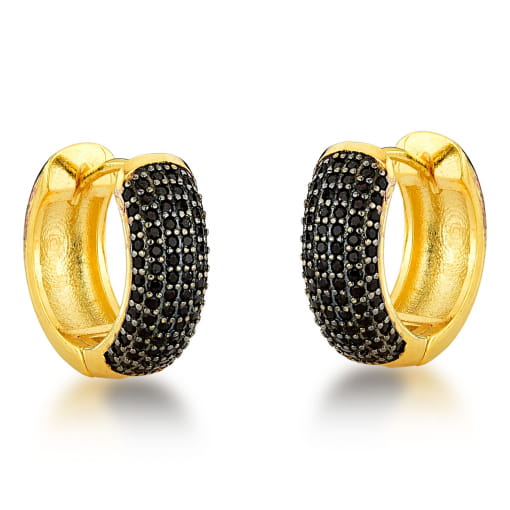 ARGOLA DE CLIQUE CRAVEJADA COM ZIRCONIA