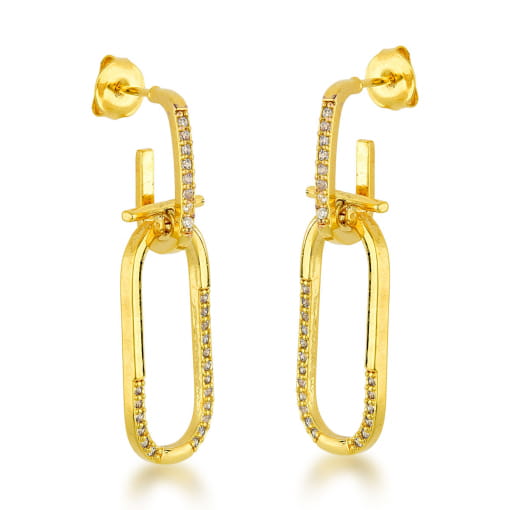 BRINCO DOURADO COM ZIRCÔNIAS