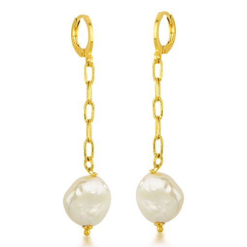 BRINCO DOURADO COM PÉROLA