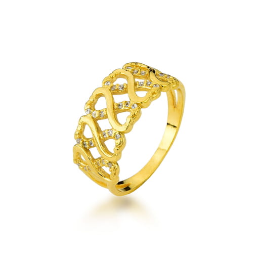 ANEL DOURADO COM INFINITO