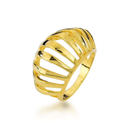 ANEL DOURADO EM ELOS LISOS
