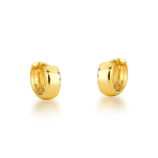 ARGOLA DE CLIQUE DOURADA LISA TAMANHO P