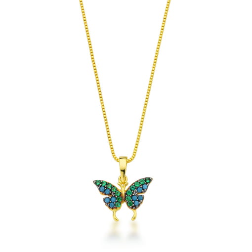 CONJUNTO DE BORBOLETA COM MICRO ZIRCÔNIAS LUXO