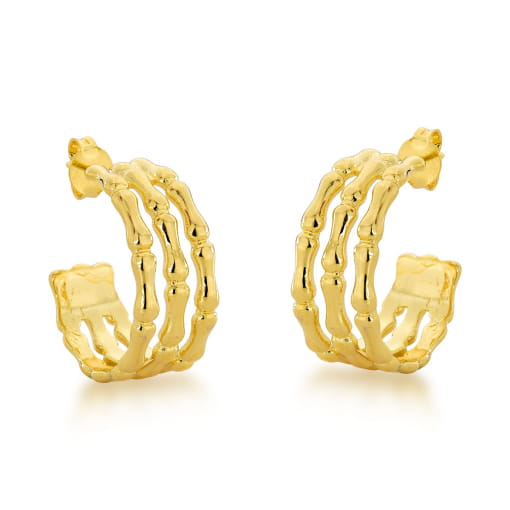 BRINCO MEIA ARGOLA DOURADO