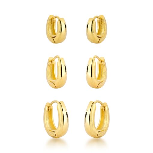 TRIO DE ARGOLINHAS OVAL