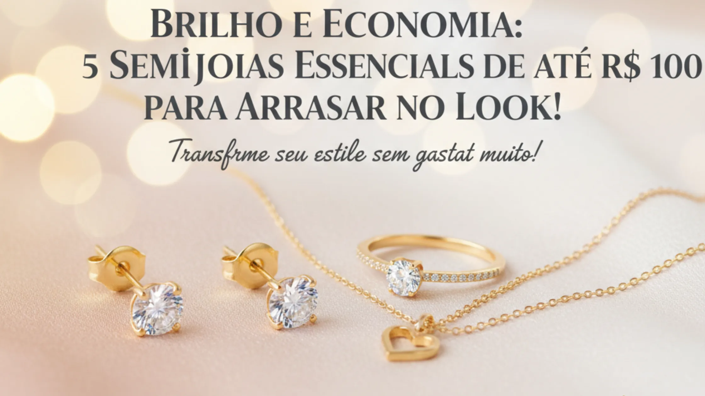 Brilho e Economia: 5 Semijoias Essenciais de Até R$ 100 para Arrasar no Look!
