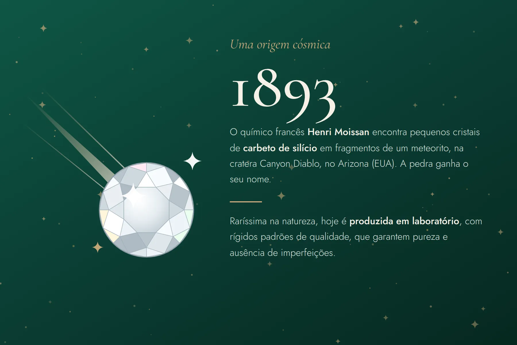 Moissanite Soriela o brilho que nasceu das estrelas, com certificado GRA