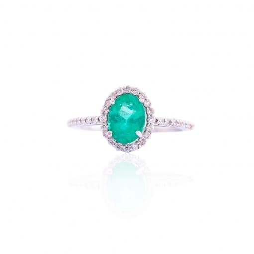 ANEL FORMATO X EM OURO BRANCO E DIAMANTES