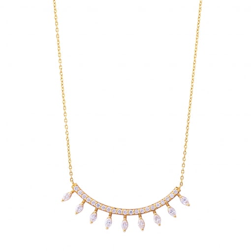 Gargantilha Em Ouro Com Diamantes