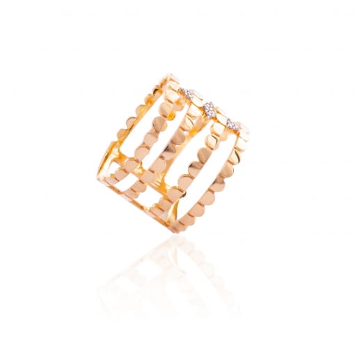 Argola com esferas gold