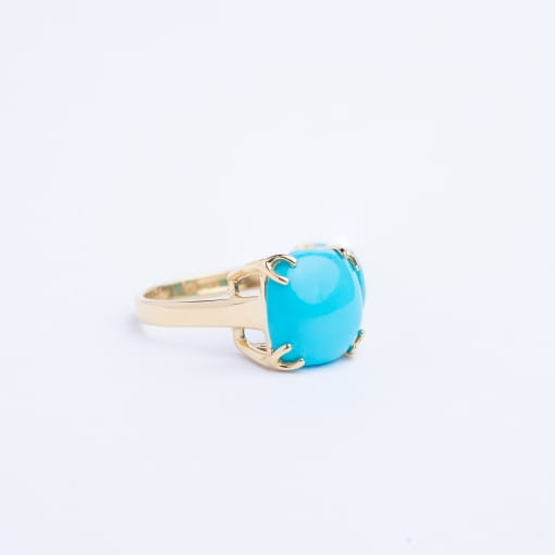 Anel Turquesa em Ouro 18k Amarelo