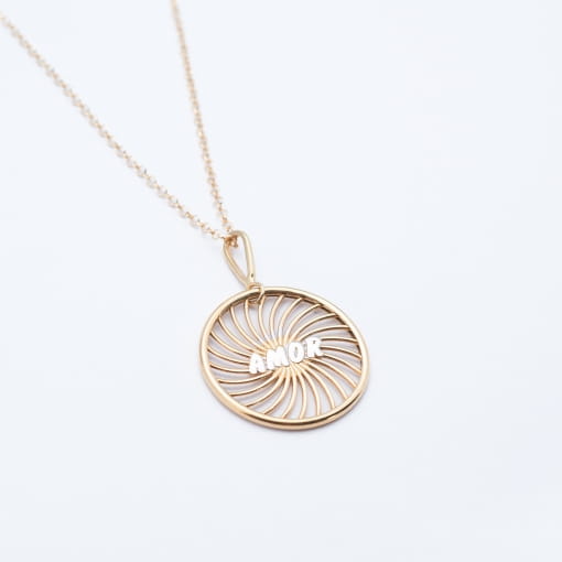Pingente Amor Espiral Ouro 18k Amarelo