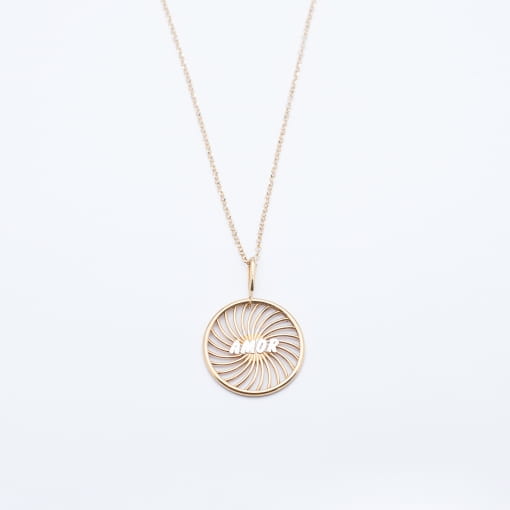 Pingente Amor Espiral Ouro 18k Amarelo
