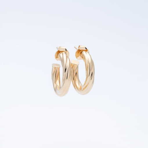 Brincos em Elos Ouro 18K Amarelo