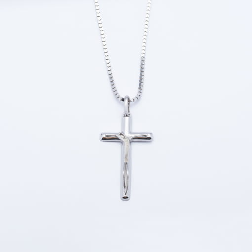 Pingente CRUCIFIXO Ouro Branco