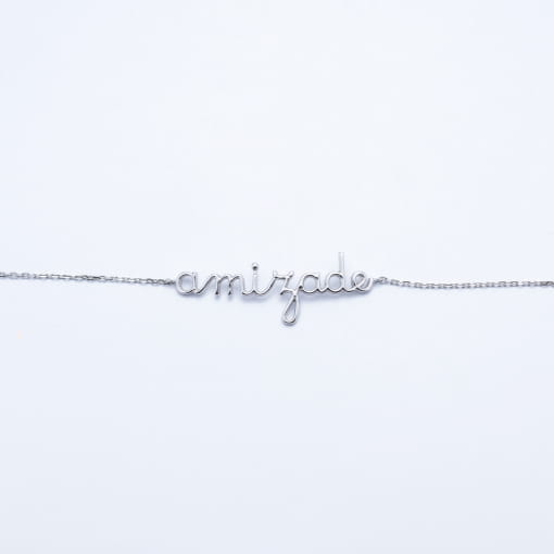 Pulseira Amizade Ouro Branco