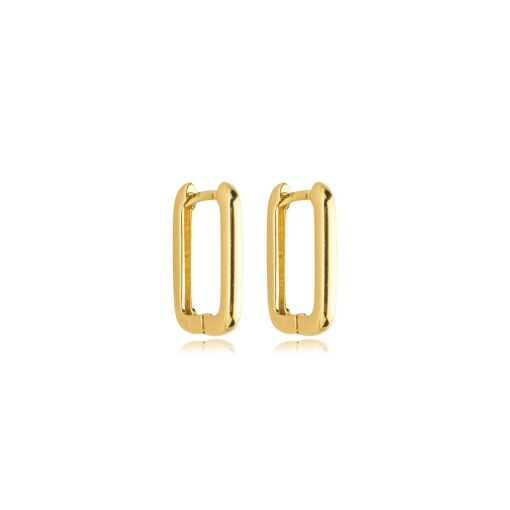 Brinco Articulado Quadrado Banhado a Ouro 18k