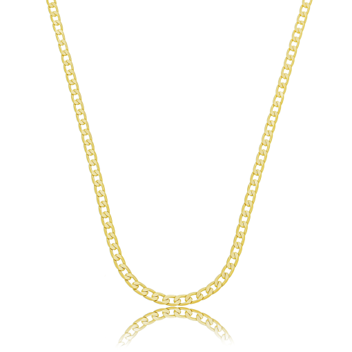 Corrente Masculina 60cm Banhada a Ouro 18k.