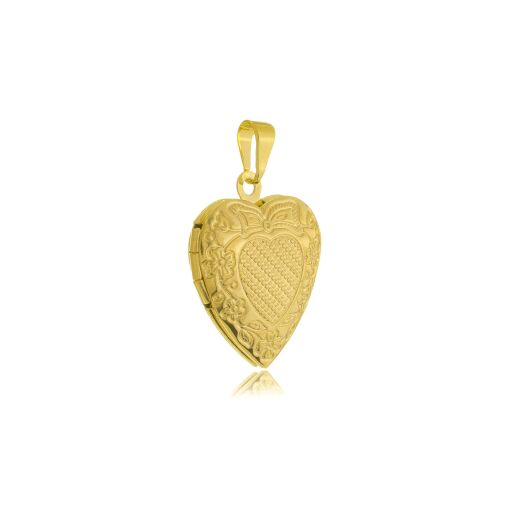 Pingente Dourado Relicário. Banhado a Ouro 18k.