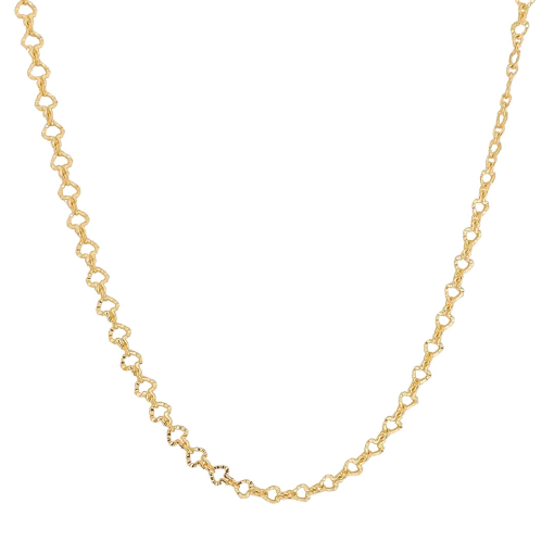 Colar 60 Cm Coração Banhado a Ouro 18k.