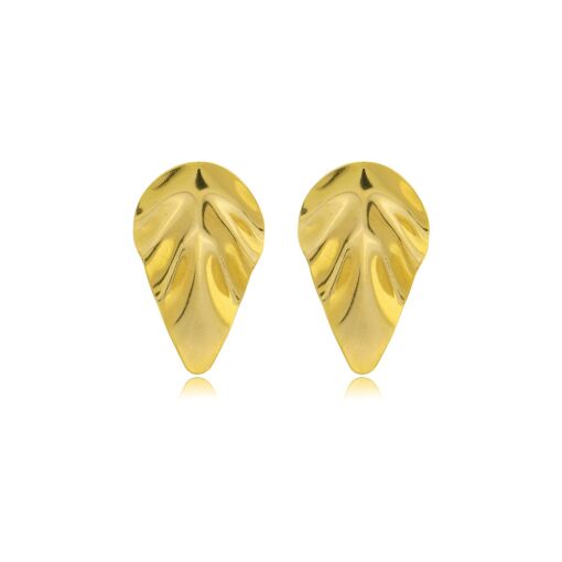 Brinco Gota Trabalhado Banhada a Ouro 18k