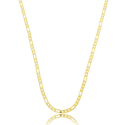 Corrente Masculina 50 Cm Banhada a Ouro 18k