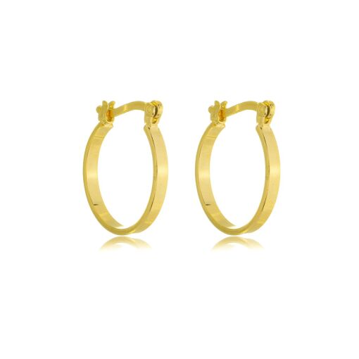 Brinco Argola Lisa G Banhada a Ouro 18k