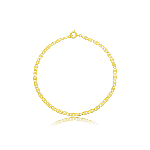 Pulseira Masculina Elos Banhado a Ouro 18k.