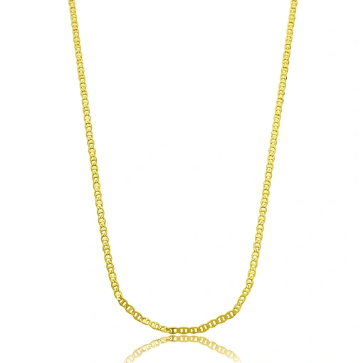 Corrente Elos Masculina 60cm Banhada a Ouro 18k.
