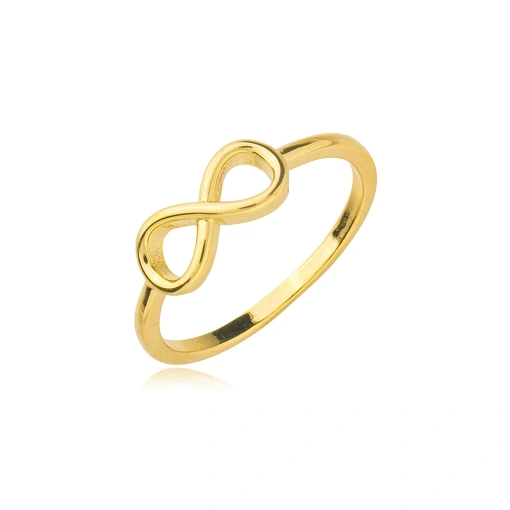 Anel Infinito Banhado a Ouro 18k