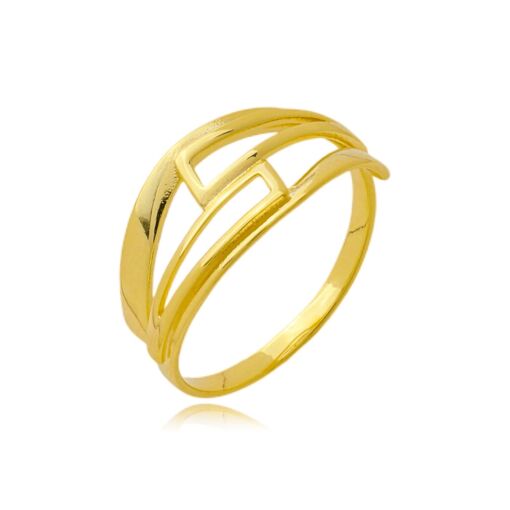 Anel Banhado a Ouro 18k