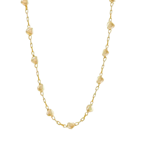 Choker Madre Pérola Banhada a Ouro 18k.
