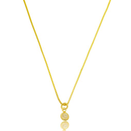Gargantilha Ponto de Luz 4mm Banhada a Ouro 18k.