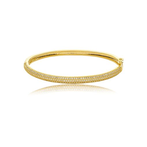 Bracelete Zirconia Banhado a Ouro 18k