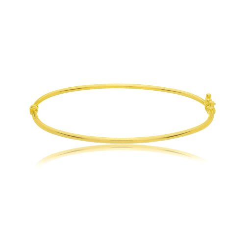 Bracelete Liso Banhado a Ouro 18k.